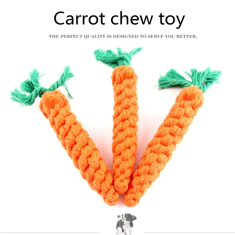 Pet Supplies Dog Toy Carrot Shape Rope Puppy Chew Toys Bite-Resistant Teeth Cleaning Outdoor Training Accessories | Дом и сад