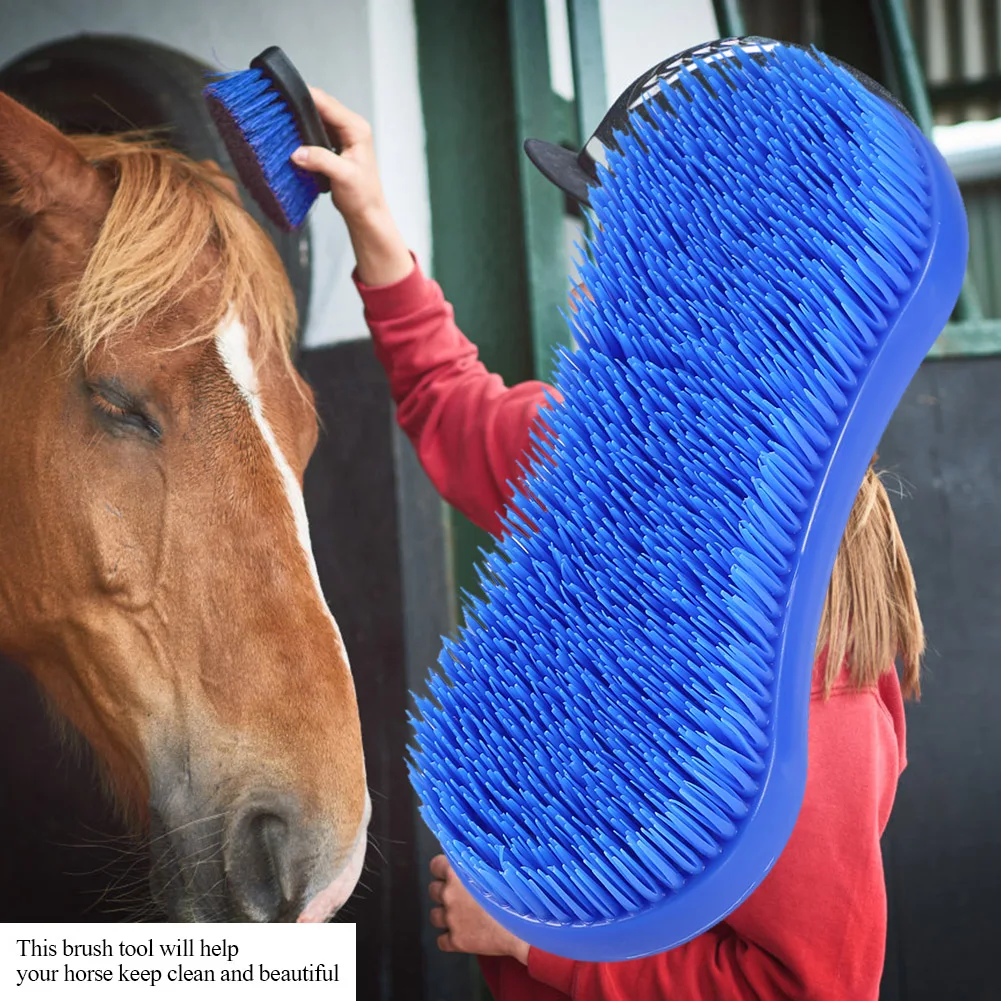 

1PC Professional Horse Cleaning Grooming Silicone Brush Equestrian Massage Tool Effectively Brush Horse Hair To Remove Dead Skin