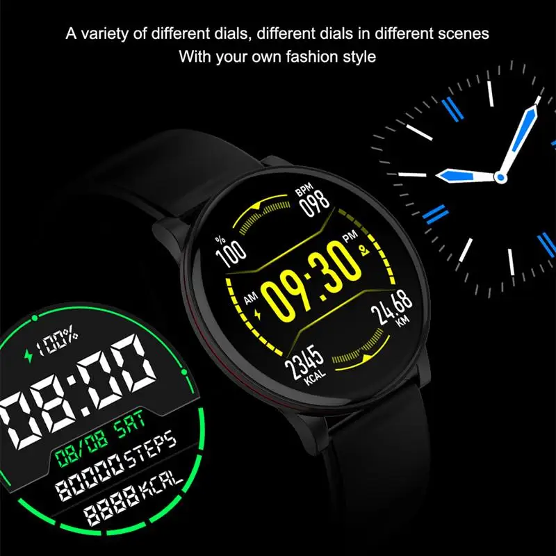 

Man women activity bracelet heart rate blood oxygen monitor wristband step counter alarm fitness tracker watch clock wristband