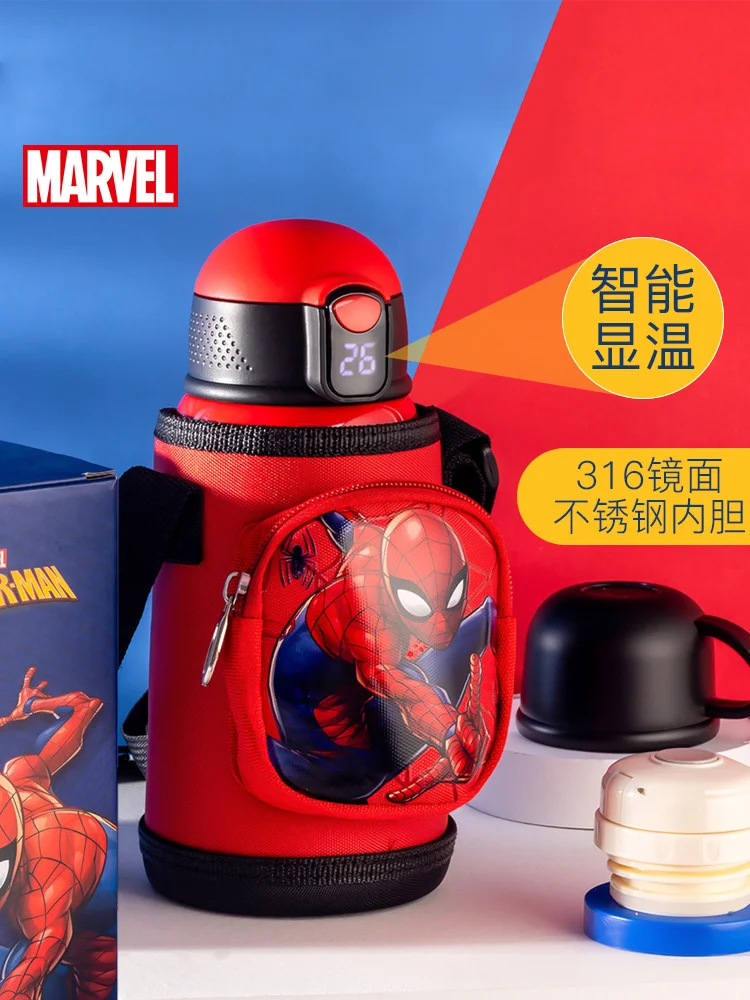 

Умный детский термос Disney 316, соломенная чашка для пищевых продуктов для мальчиков, специальная бутылка для воды для школы, большая емкость