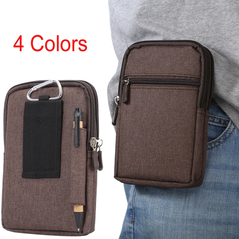 Ковбойский тканевый чехол для телефона Сумка с зажимом ремня Iphone 7 8 11 12 X Samsung S8 S9 S10