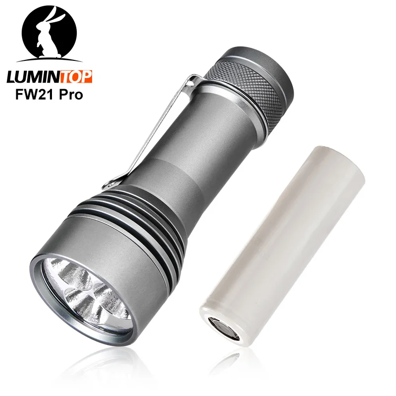 Original Lumintop FW21 PRO LED Flashlight 3 CREE X 50.2 LED 10000 LM High Power Flashlight By 21700 Battery for Camping