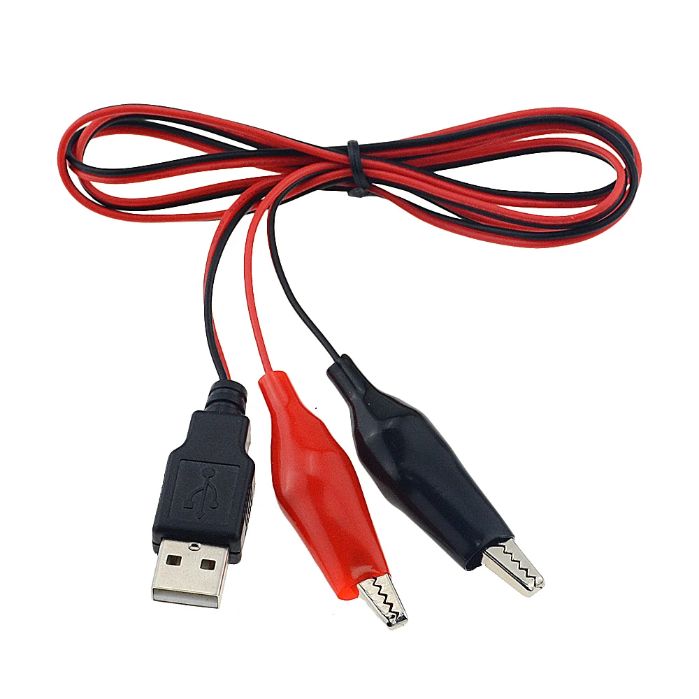 1 шт. длиной 50 см или 100 DC 5 в зажим типа крокодил к USB Штекерный разъем адаптер