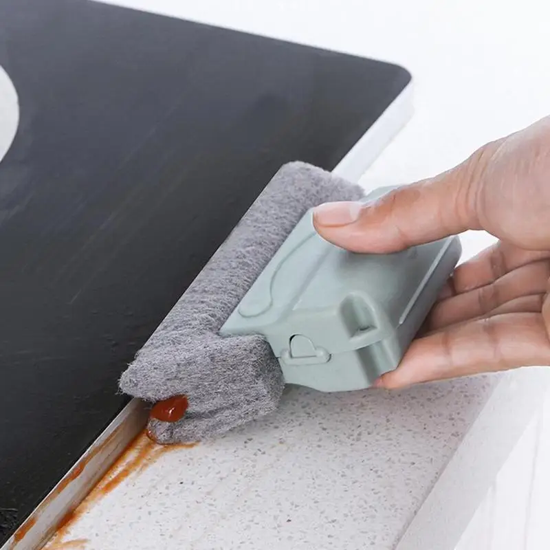 Салфетка для мытья окон с пазом ручной инструмент чистки кухонных углов и трещин