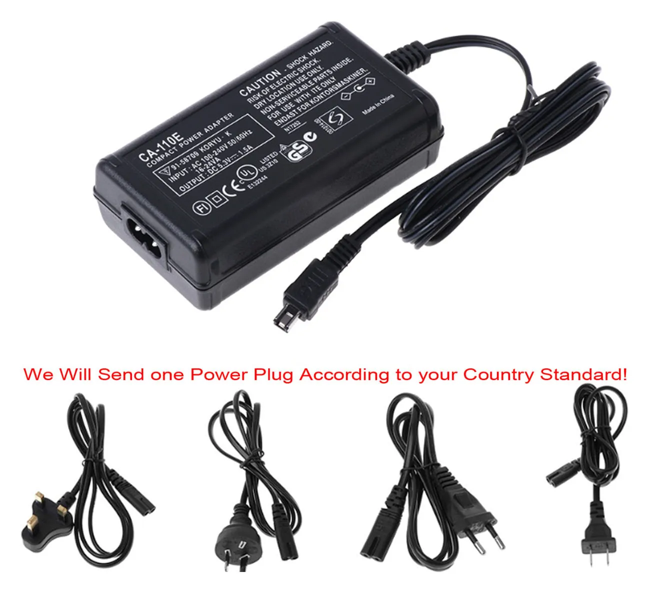 

Compact Power Adapter for Canon CA-110 CA110 CA-110E CA110E