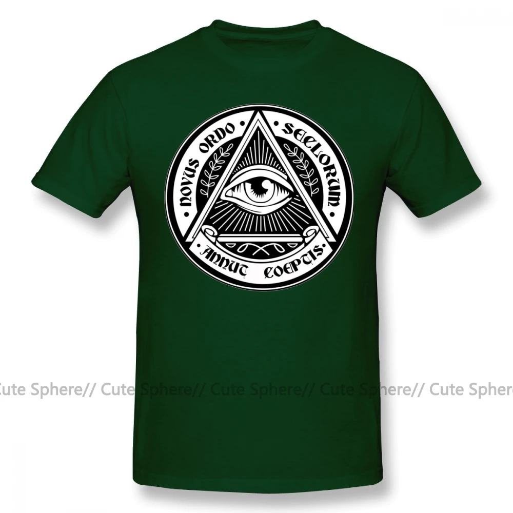 Illuminati футболка пляжная Милая футболка 6xl Мужская хлопковая футболка с короткими рукавами и принтом - Цвет: Dark Green