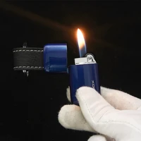 mini lighter creative personality keychain lighter open flame grinding wheel butane gas lighters mens smoking gifts