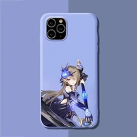 yndfcnb honkai impact phone case soft solid color for iphone 11 12 13 mini pro xs max 8 7 6 6s plus x xr