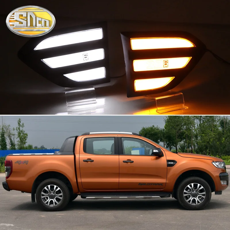 SNCN 2 шт. автомобильный светильник Fender Для Ford Ranger T7 T8 2015 2019 Светодиодный дневной