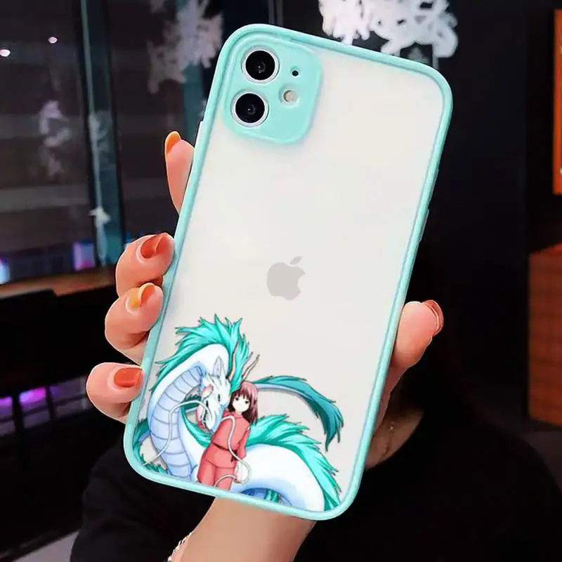 

Cute Totoro Spirited Away Ghibli Miyazaki Phone Cases matte transparent For iphone 7 8 11 12 plus mini x xs xr pro max cover