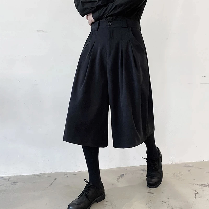 

Новые весенне-летние модные шаровары, темные и тихие индивидуальные низкоклассные свободные Капри, Универсальные мужские