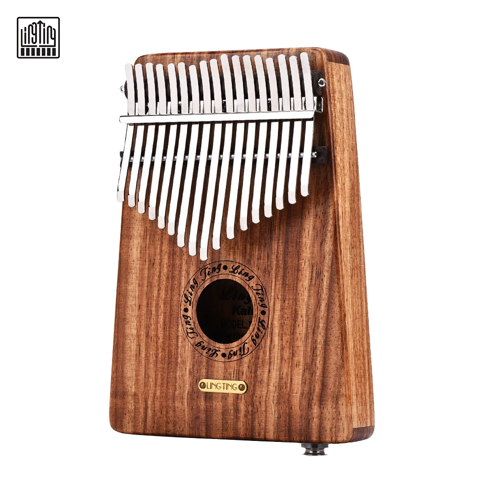 Пальцевое пианино Kalimba Mbira сандаловое дерево со встроенным пикапом LINGTING K17YEQ 17
