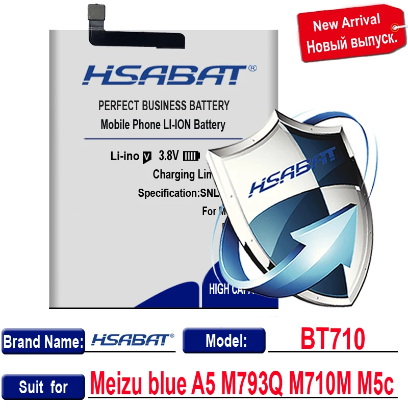 HSABAT 4950 мА/ч, BT710 Батарея для Meizu blue A5 M793Q M710M M5c 4950 мА/ч, BA621 для Meizu Meilan Note5 M5 Note 5 - Цвет: BT710