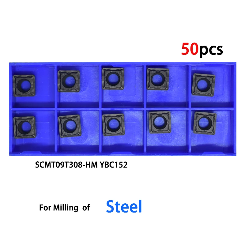 50 шт. SCMT09T308 HM YBC152 SCMT 09T308 цементированный карбид CNC режущие инструменты токарные