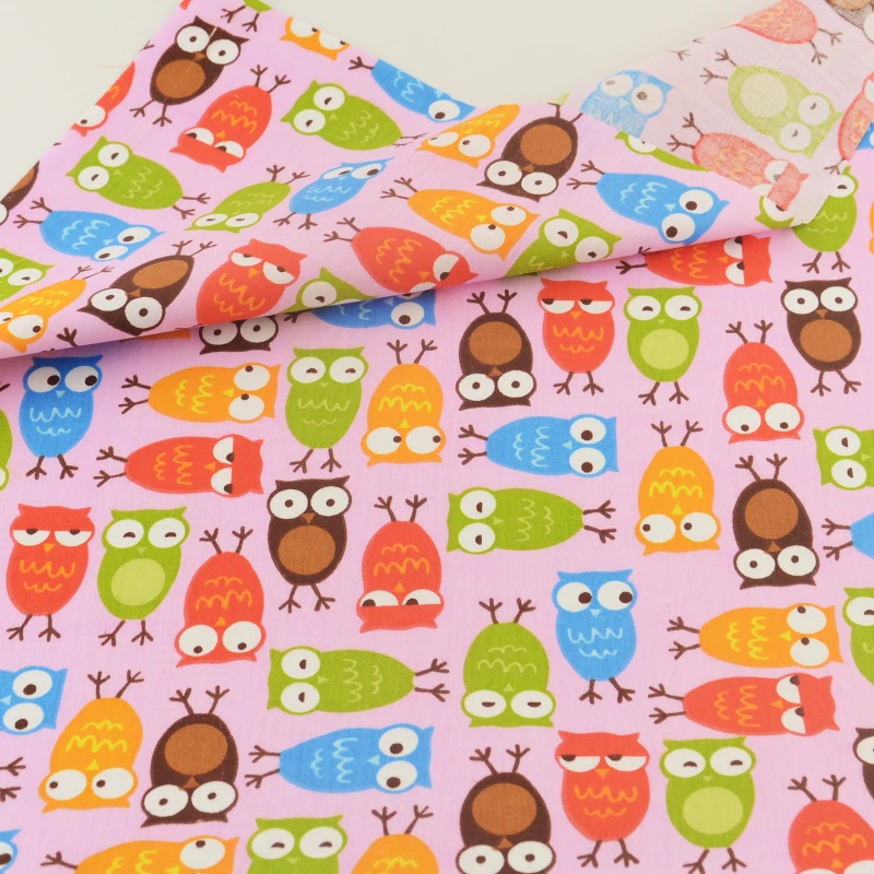 100x100cm Teramila Telas Por Metro мультфильм животных дизайн 100x100 см/шт. хлопок ткань для рукоделия, печворка Детская Ткань Ремесло тканевое платье - Цвет: 100x100cm