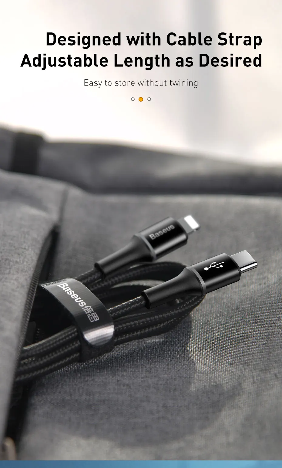 Baseus 18 Вт PD кабель для быстрой зарядки для iPhone 11 Pro Max Xs Xr usb type C для Lightning Кабель для iPhone X 8 7 Plus зарядное устройство