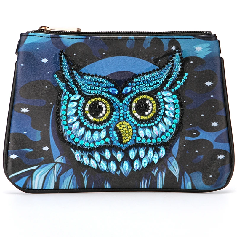 DIY животное сова специальная форма алмазная картина кошелек живопись вышивка