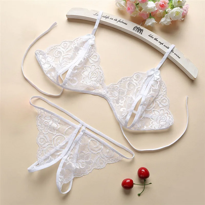 Bras For Women Sexy Lingerie Set Femme Push Up Bra And Panty Lace Underwear Bralette Transparent Vintage Conjunto Bh | Женская одежда