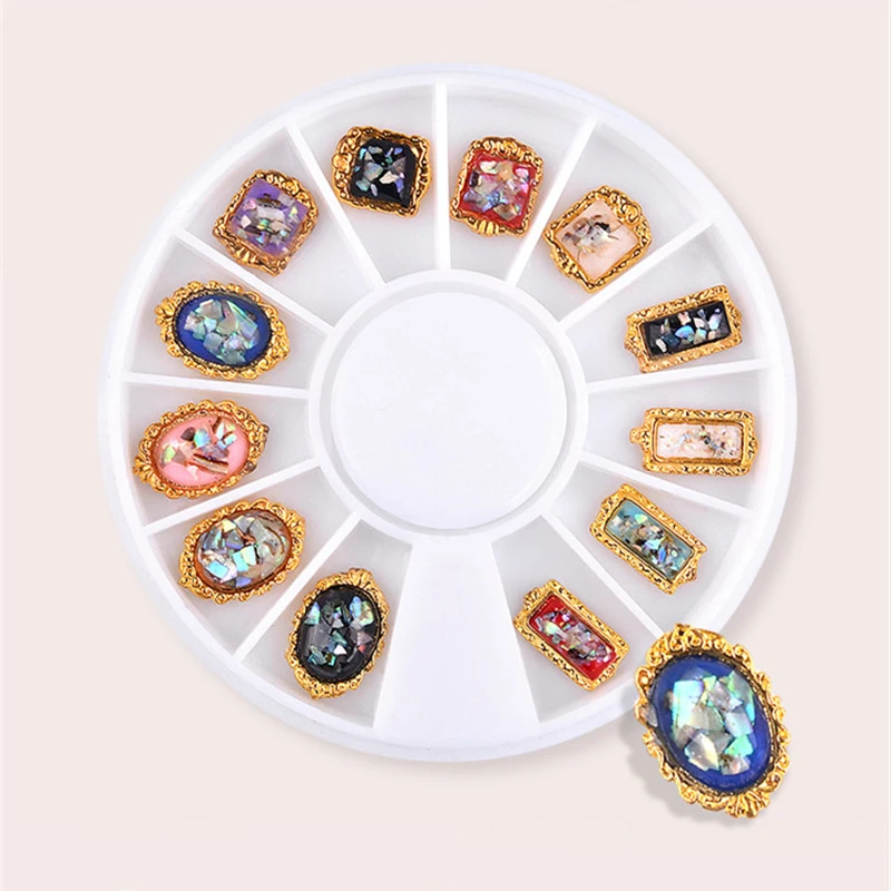 Дизайн ногтей Колеса Стразы алмазные драгоценные камни Металл AB Кристалл Блеск 3D