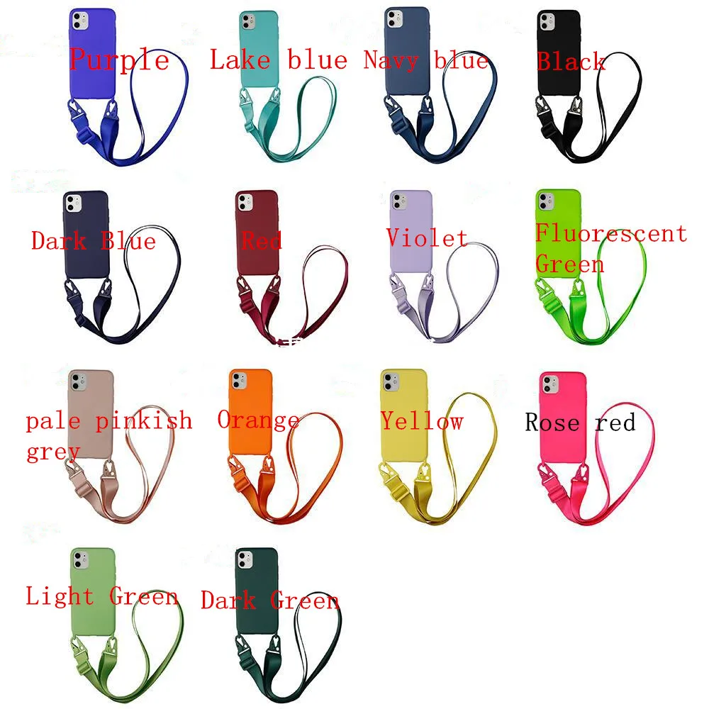 Ремешок через плечо для сотового ожерелья чехол телефона цветной ремешок на шею