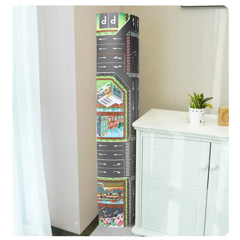 Детский игровой коврик Дорожная карта для детей большой город дорожная игрушка