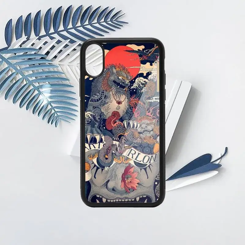 

Jpanese Emboss Fox aesthetics Phone Case PC for iPhone 11 12 pro XS MAX 8 7 6 6S Plus X 5S SE 2020 XR