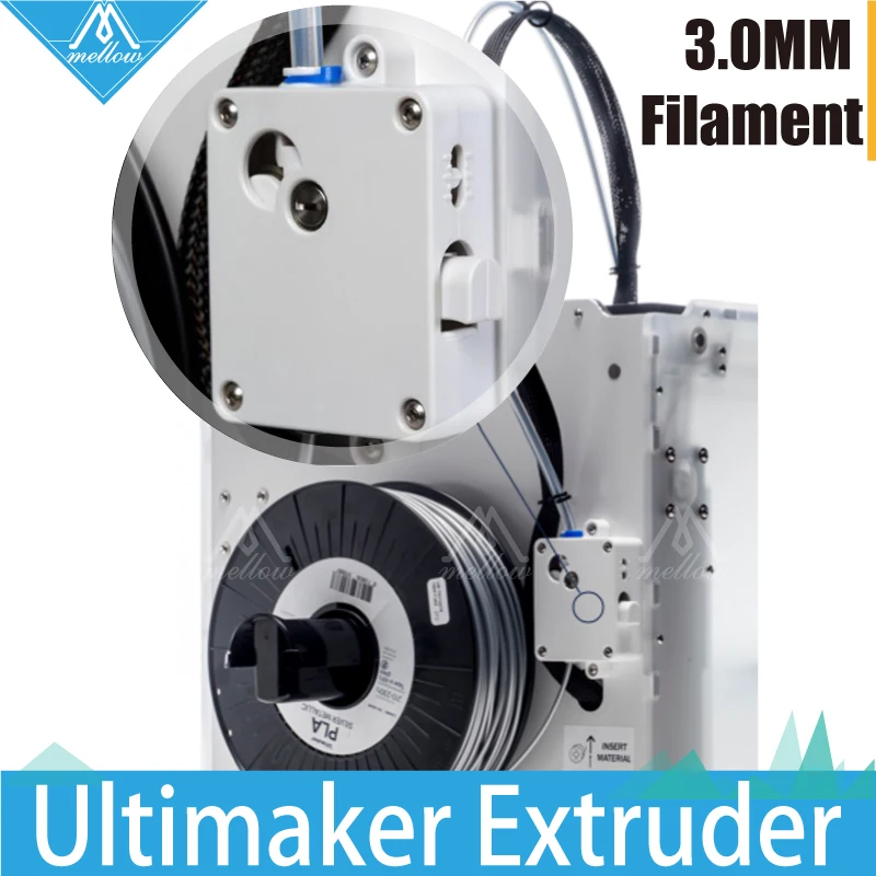 Piezas de impresora 3D, actualización Ultimaker 2 +, extendida extrusora, alimentador um2, extrusión, compatible con filamento de 1,75/3mm, kit de bloques olsson