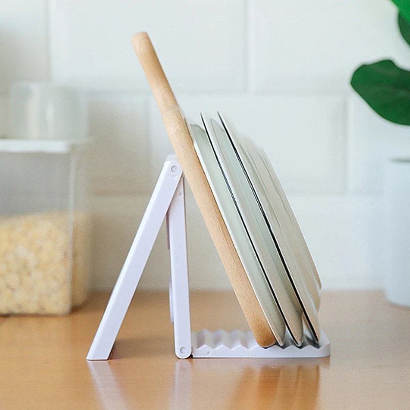 Подставка для ложки подставка крышки кастрюли складная пластиковая крышка полка