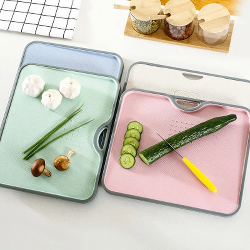 Пластиковая разделочная доска Экологичная из пшеничной соломы прямоугольная