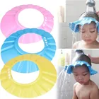 Безопасный для защиты глаз малыша от шампуня во время купания мягкая Кепка шляпка для детей при мытье головы; Bebes кукла трансфер до детская купальная шапочка для душа с головным убором детские