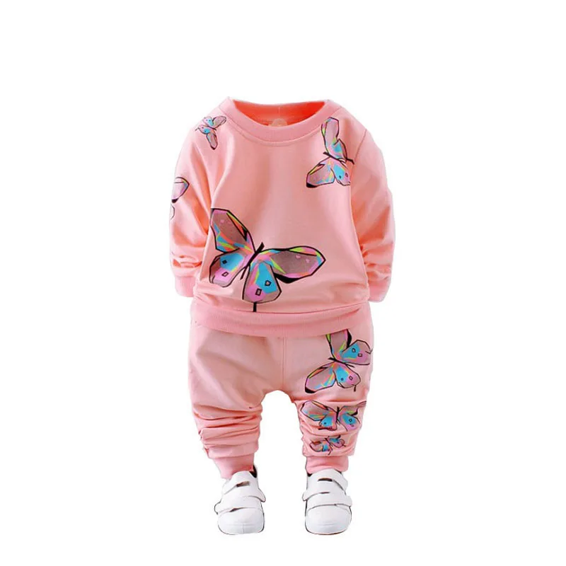 Комплект одежды для девочек BibiCola Весенняя футболка с мультяшным рисунком +