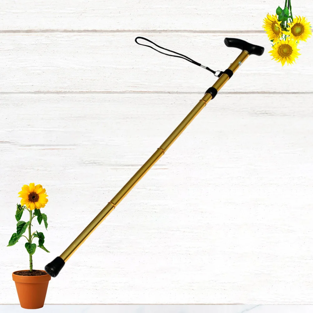 

Aluminum Folding Trekking Pole Walking Cane Retractable Anti-slip Four Sections Walking Stick Mobility Aid Comfortable Handle fo