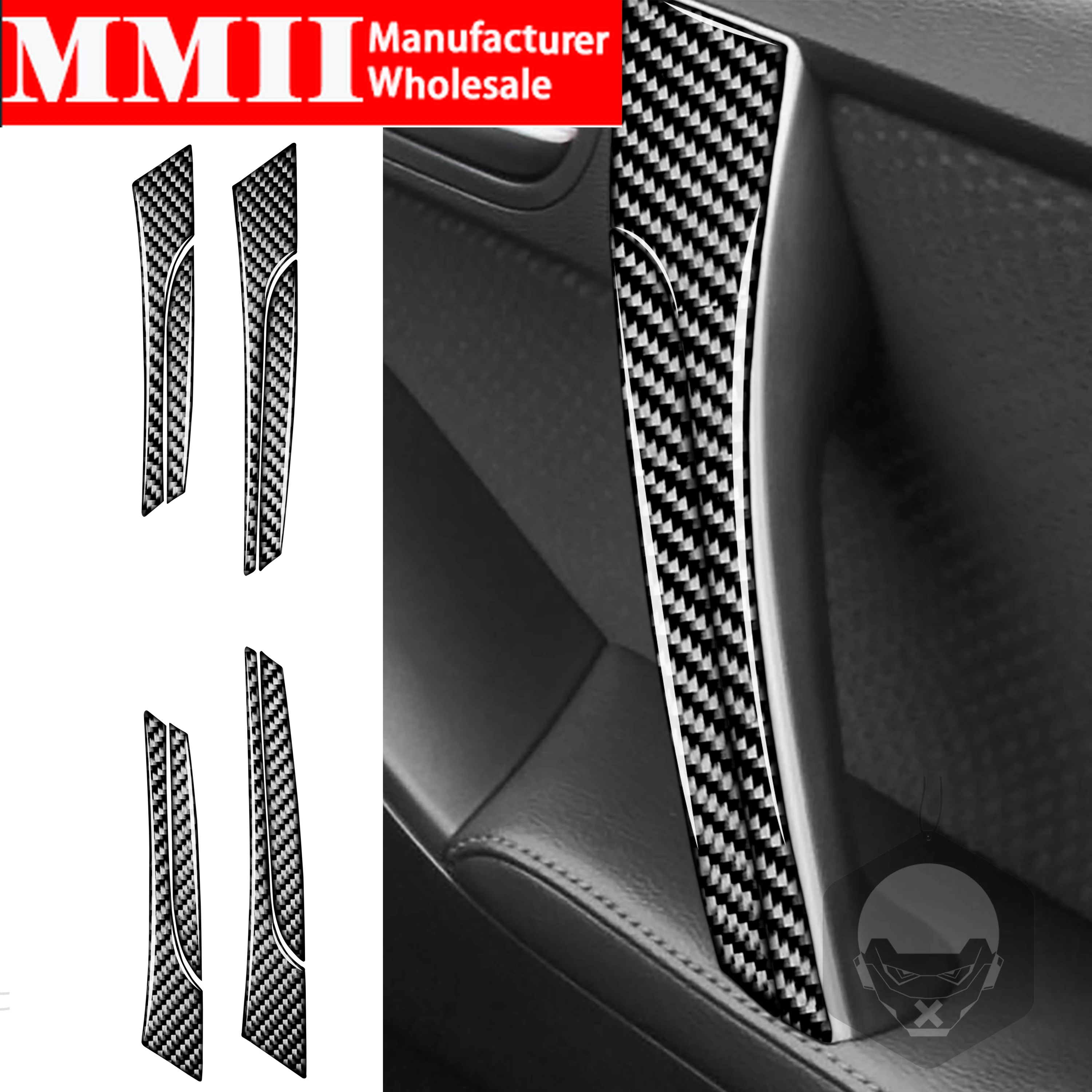 Carbon Fiber Sticker For Mazda 3 Axela 2010 2011 2012 2013 Car Door Pull Cover Trim Interior Accessories Mouldings LHD RHD Woman