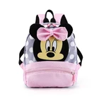 Детский Школьный рюкзак из мягкого полиэстера, с принтом Микки и Минни Маус