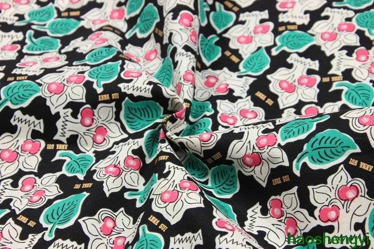 Простая ткань жесткая бронзовая Цветочная хлопковая для одежды ручной работы