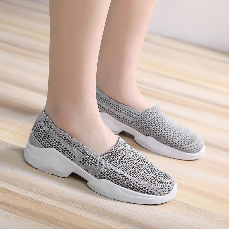 Легкая обувь для бега Женские открытые носки Летние дышащие кроссовки с сеткой
