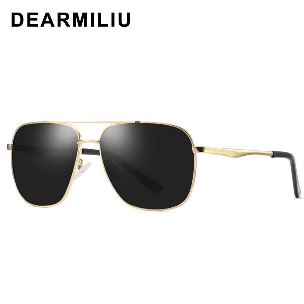 Мужские поляризационные солнцезащитные очки DEARMILIU синие зеркальные для вождения