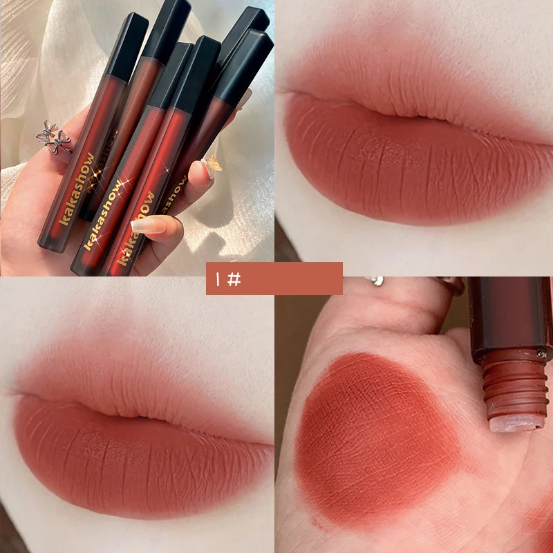 

Бархатная губная помада 6 цветов, яркий цвет, антипригарная чашка, стойкие блески для губ, Женская бархатная губная помада для девушек, сексу...