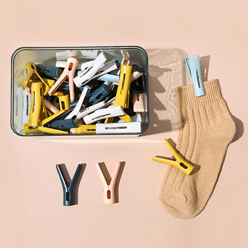 

10/20 PCS Colorful Plastic Clothespins Heavy Duty Laundry Pins Clips with Spring for Household Socks Underwear Clip YE-Hot
