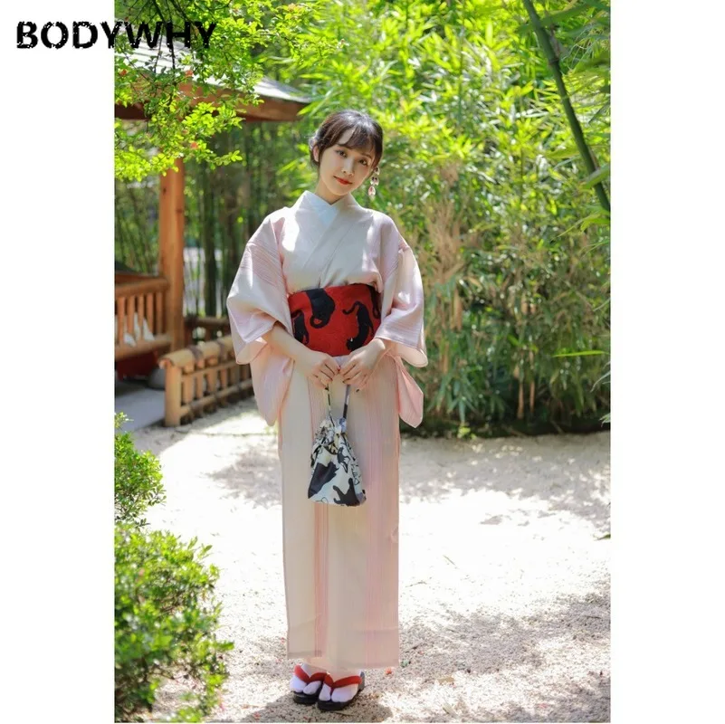 Новинка 2020 японское кимоно Женская официальная одежда элегантное бежевое в