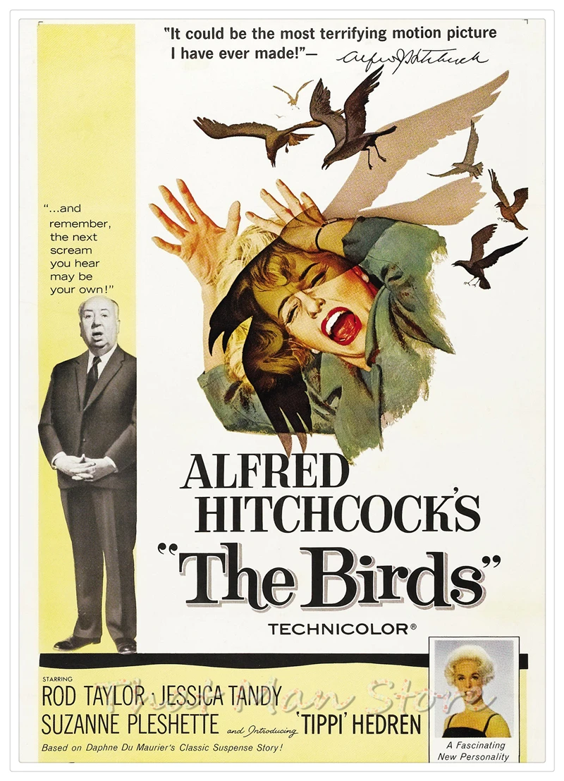 Alfred Хичкок постер с прозрачным изображением настенные наклейки украшение дома