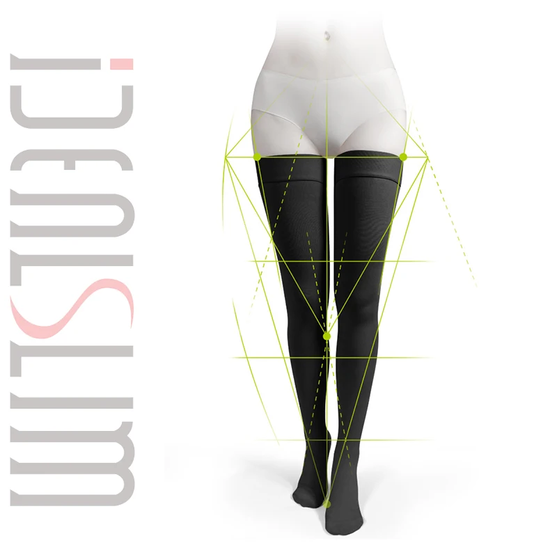 Женские компрессионные чулки IDEALSLIM 23 32mmHg Гольфы с закрытым носком|Чулки| |