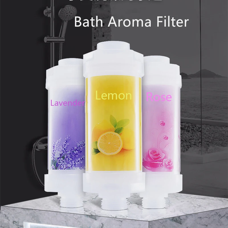 

Universal Shower Aroma Filter Shower PP Cotton Lemon Vitamin C Filter Purifie Faucets Ion Mineral Bead Home Bathroom Accessories