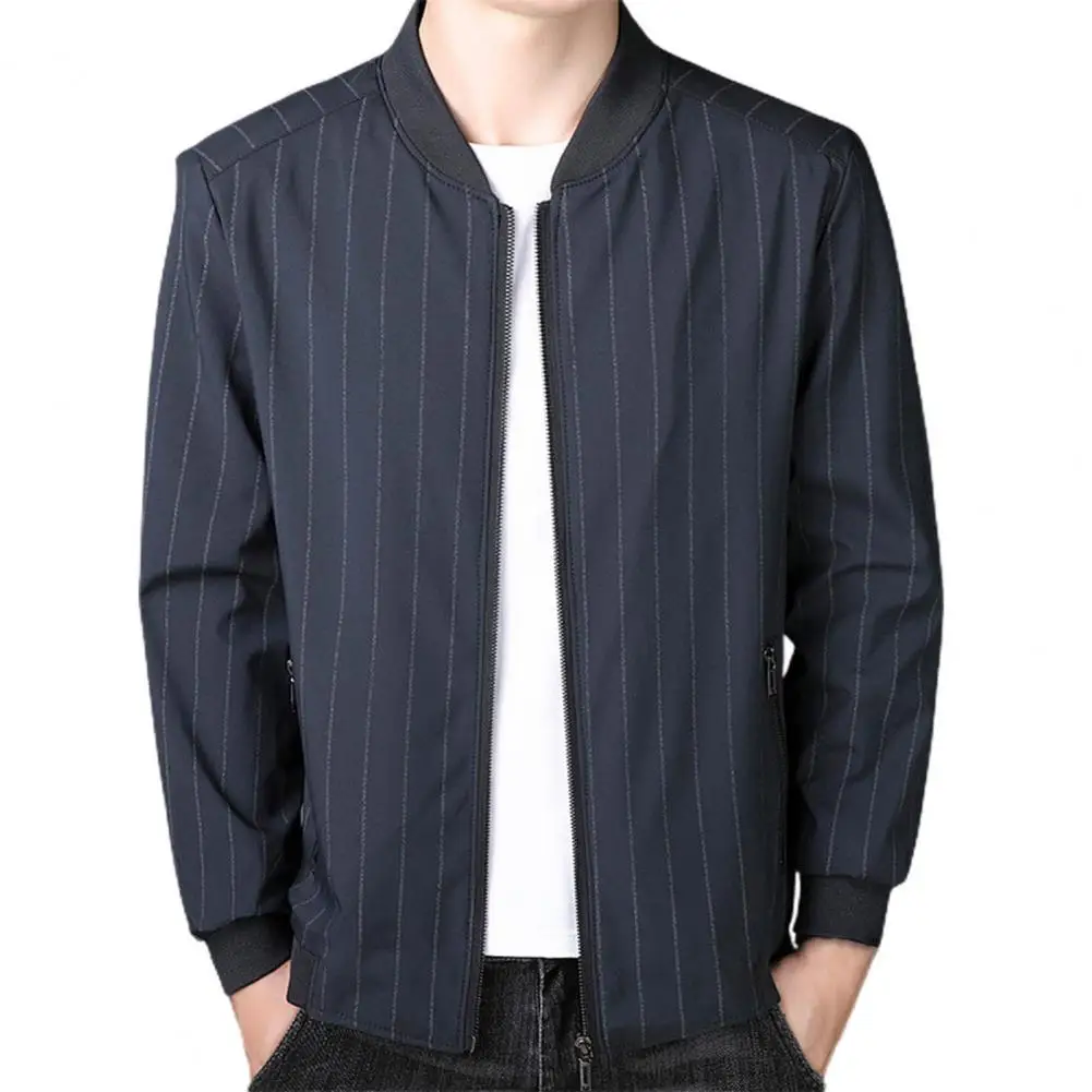 

Мужское износостойкое пальто на молнии, с воротником-стойкой