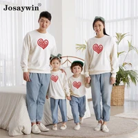 josaywin spring autumn family matching hoodies print father mother kids sweatshirt matching clothes pajamas family look hoodie