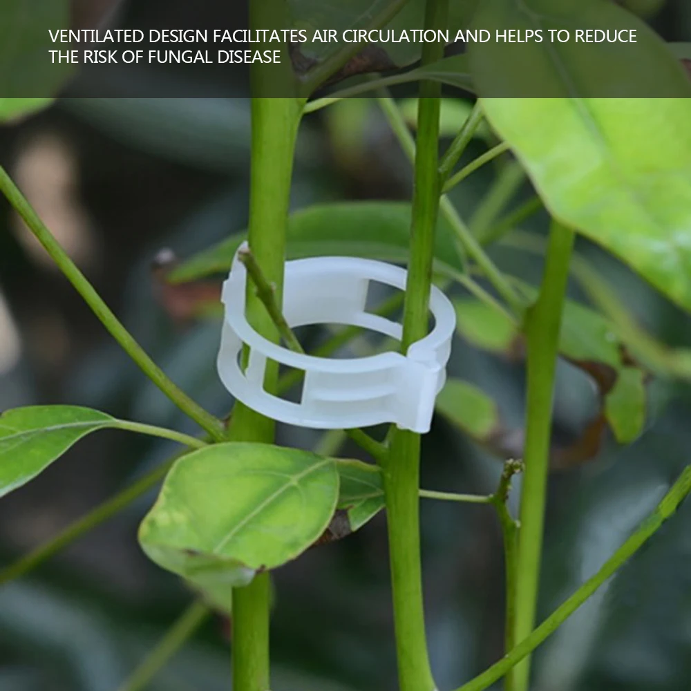 Зажимы Пластиковые Многоразовые для поддержки растений 25 мм 50/100 шт.|Опоры и