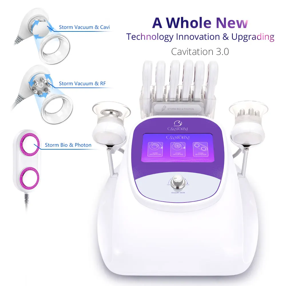 

CaVstorm Ultrasonic 40K Cavitation 3.0 Slimming Microcurrent RF Vacuum Fat Burning Photon Skin Care Spa Machine