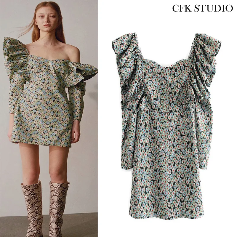 Женское платье без рукавов ZA повседневное элегантное свободное с V образным