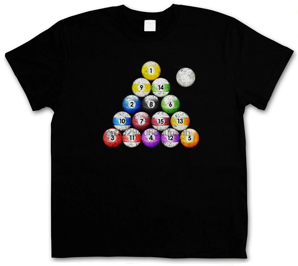 POOL BILLARD VINTAGE T-SHIRT - Eightball 8 Ball Bar Gamble Player Shirt Snooker |