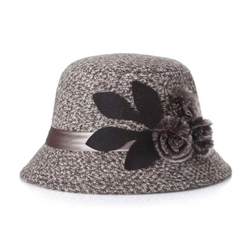 

Hot Elegant Party Ladies Fedoras Women Hat Lady Cap Winter Warm Hat Women Faux Woolen Winter Warm Hats 56-58cm
